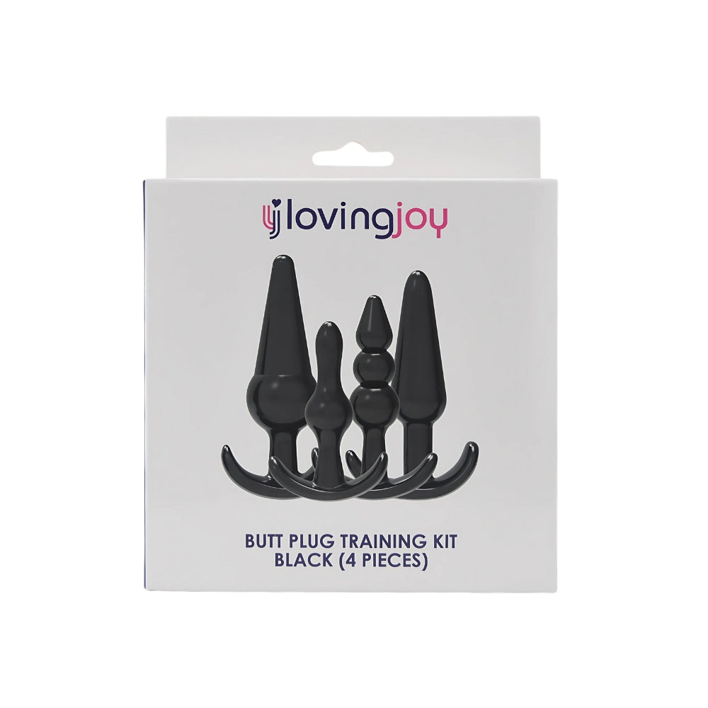 Loving Joy Butt Plug Training Kit (Black) – Beginner Size Variety Butt Plug Set > Anal Range > Butt Plug Kits - Tophatter Daily Deals