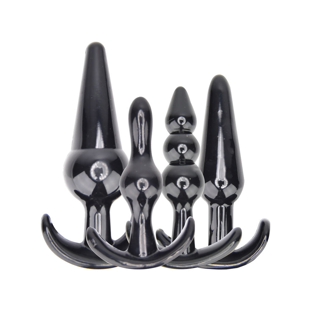 Loving Joy Butt Plug Training Kit (Black) – Beginner Size Variety Butt Plug Set > Anal Range > Butt Plug Kits - Tophatter Daily Deals