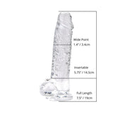 Loving Joy 7.5 Inch Clear Dildo with Balls – Realistic Suction Cup Dildo 7.5 Inch Length 1.4 Inch Diameter > Dildos > Realistic Dildos - Tophatter Daily Deals