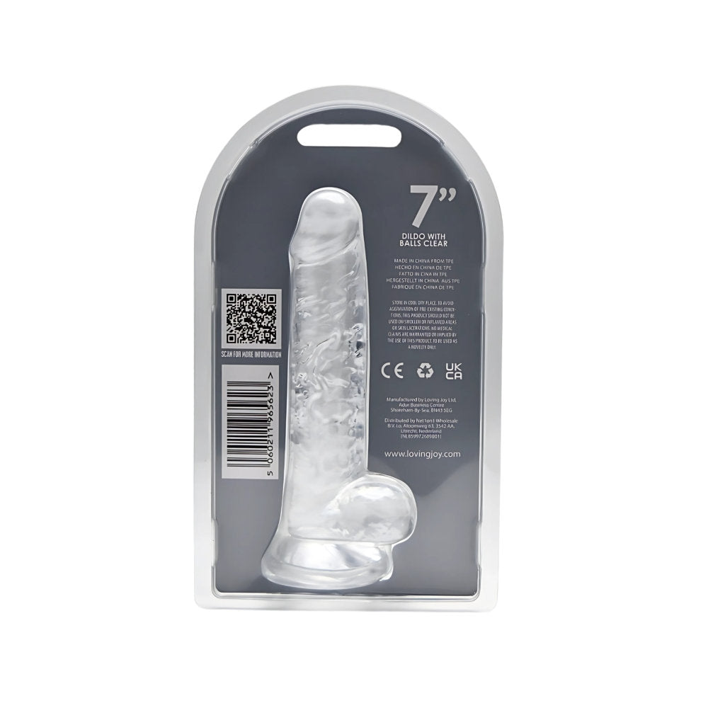 Loving Joy 7.5 Inch Clear Dildo with Balls – Realistic Suction Cup Dildo 7.5 Inch Length 1.4 Inch Diameter > Dildos > Realistic Dildos - Tophatter Daily Deals