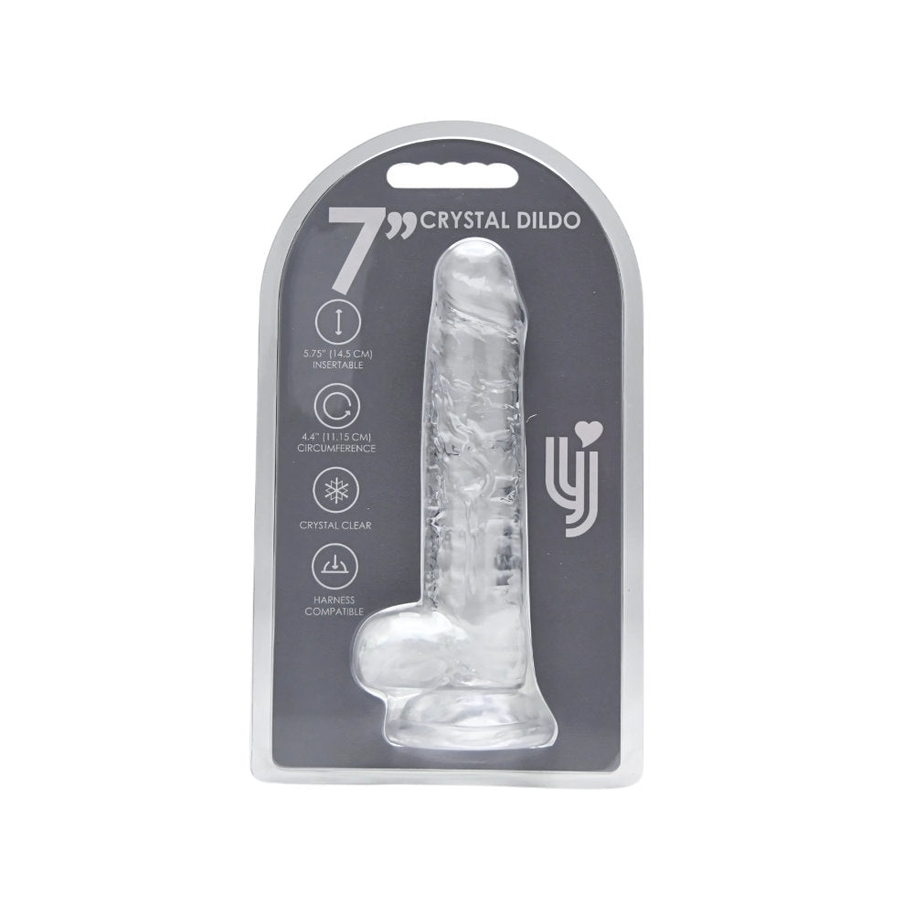 Loving Joy 7.5 Inch Clear Dildo with Balls – Realistic Suction Cup Dildo 7.5 Inch Length 1.4 Inch Diameter > Dildos > Realistic Dildos - Tophatter Daily Deals