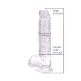 Loving Joy 8.5 Inch Transparent Dildo with Balls – Realistic Suction Cup Dildo > Dildos > Realistic Dildos - Tophatter Daily Deals