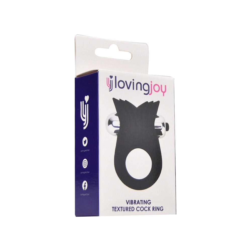 Loving Joy Silicone Vibrating Textured Cock Ring (72 x 45 mm) – Vibrating Silicone Cock Ring > Cock Ring > Vibrating - Tophatter Daily Deals