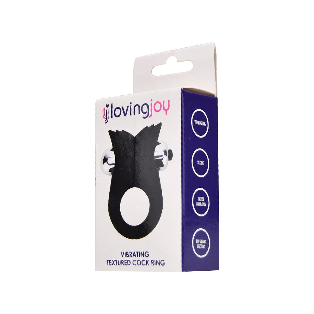 Loving Joy Silicone Vibrating Textured Cock Ring (72 x 45 mm) – Vibrating Silicone Cock Ring > Cock Ring > Vibrating - Tophatter Daily Deals