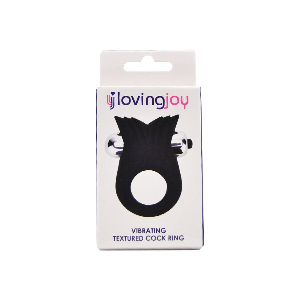 Loving Joy Silicone Vibrating Textured Cock Ring (72 x 45 mm) – Vibrating Silicone Cock Ring > Cock Ring > Vibrating - Tophatter Daily Deals