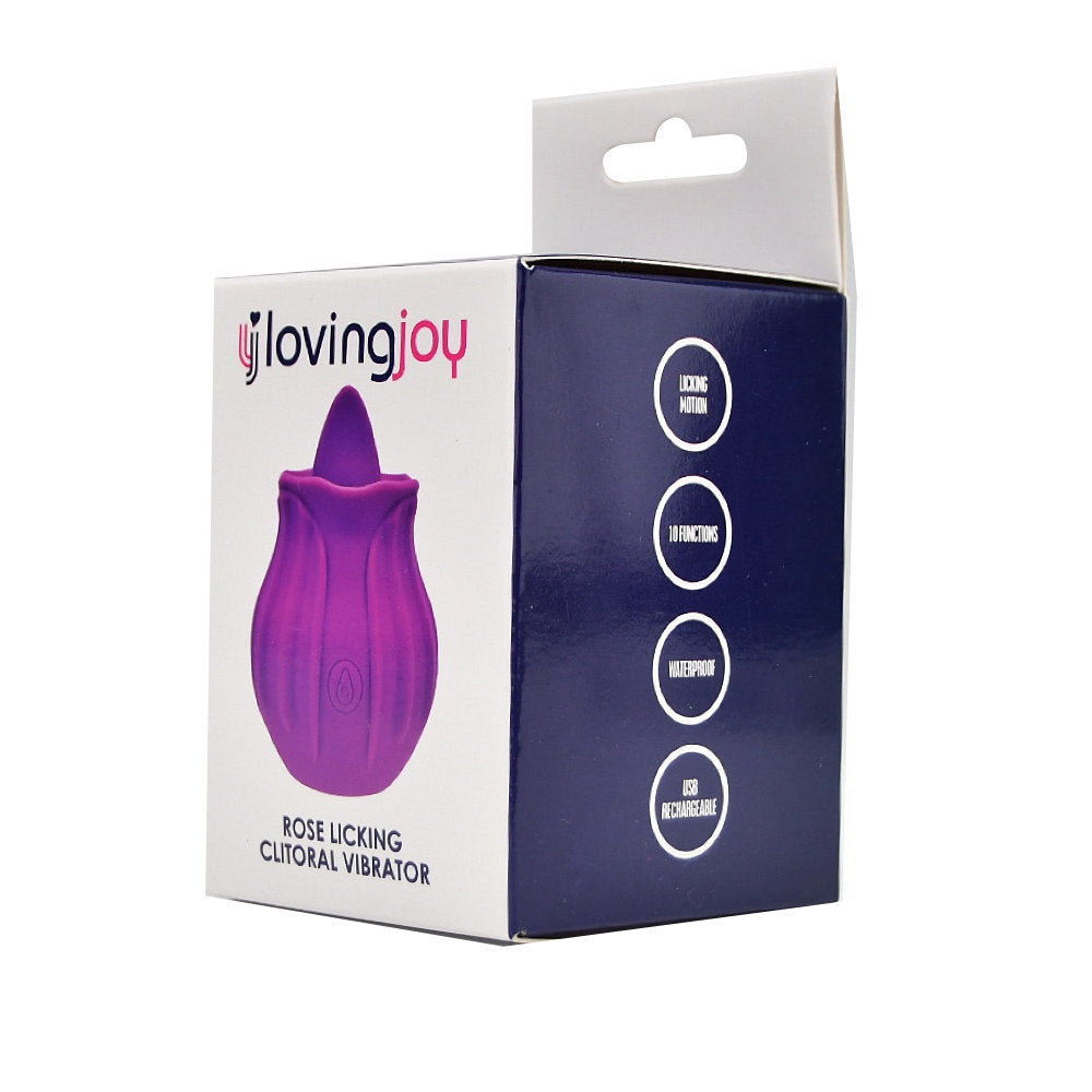 Loving Joy Rose Licking – Waterproof USB Rechargeable Clitoral Vibrator > Sex Toys For Ladies > Rose Stimulators - Tophatter Daily Deals