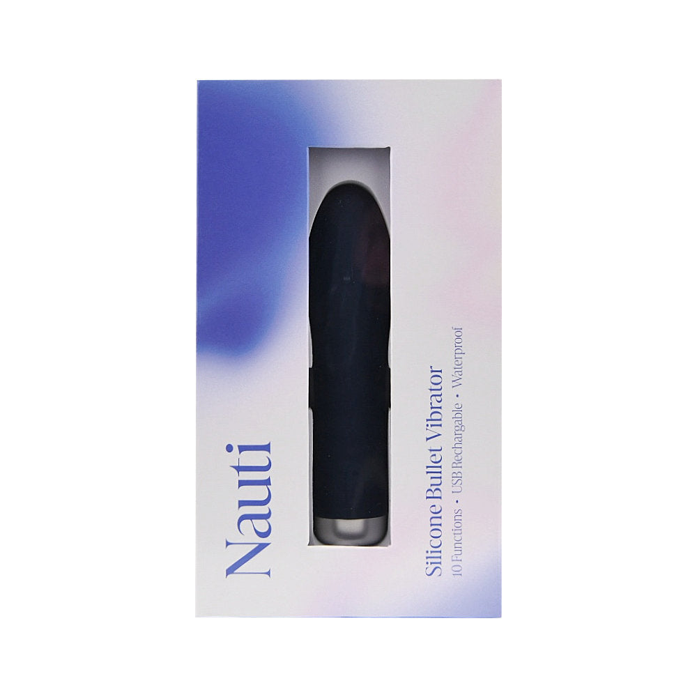 Nauti Silicone Bullet Vibrator – Waterproof USB Rechargeable Silicone 5.5 Inch Total Length 4.1 Inch Circumference > Vibrators > Mini Vibrators - Tophatter Daily Deals