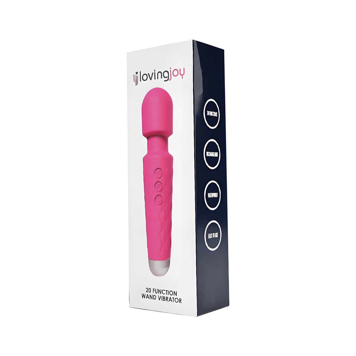Loving Joy 20 Function Wand Vibrator (Pink) – Waterproof Rechargeable Wand Vibrator 8 Inches > Sex Toys > Mini Massagers - Tophatter Daily Deals