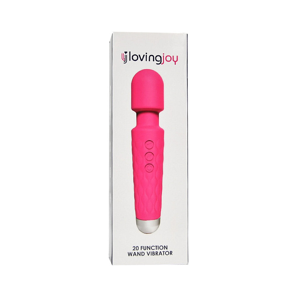 Loving Joy 20 Function Wand Vibrator (Pink) – Waterproof Rechargeable Wand Vibrator 8 Inches > Sex Toys > Mini Massagers - Tophatter Daily Deals
