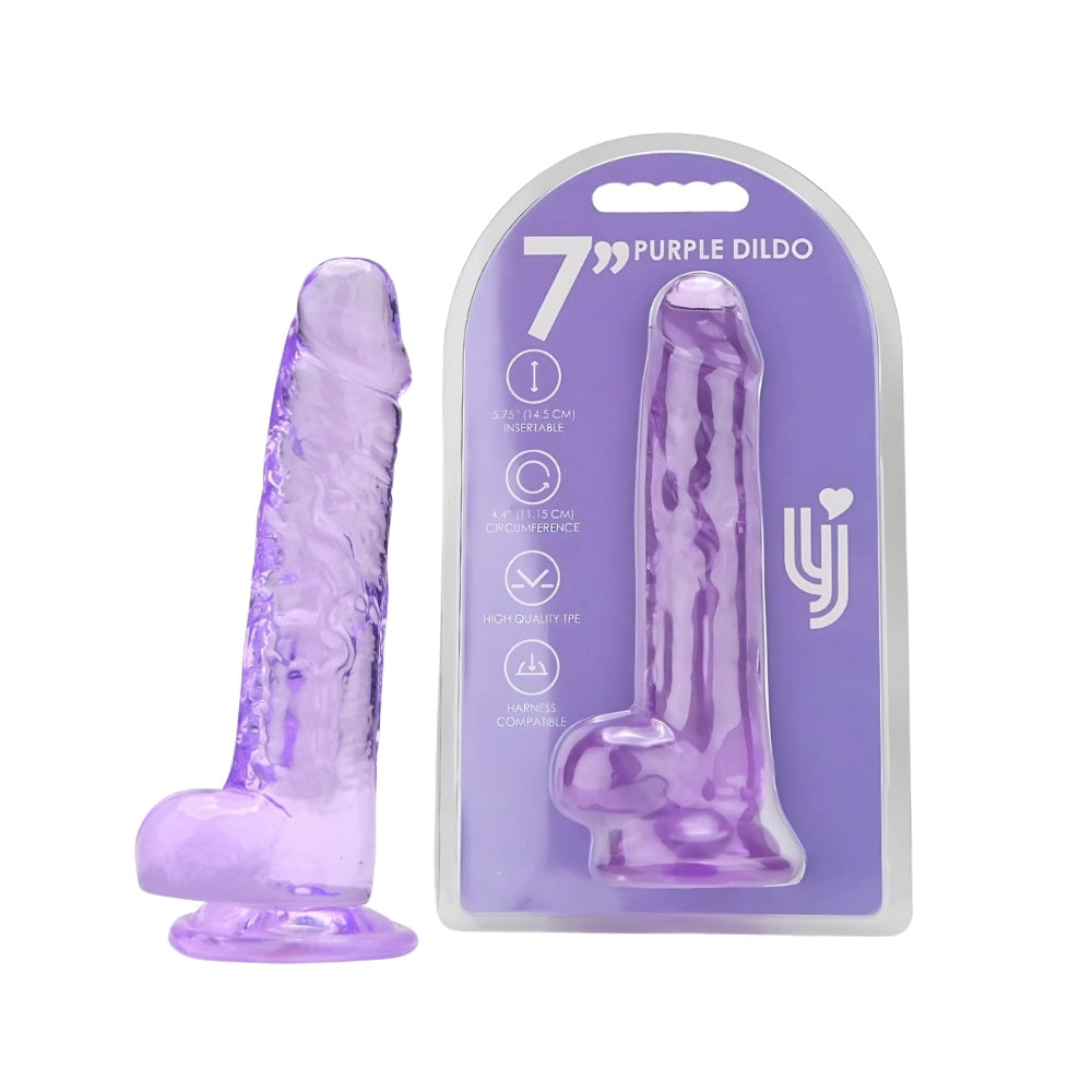 Loving Joy 7.5 Inch Dildo with Balls (Purple) – Realistic Suction Cup Dildo 7.5 Inch Length 1.4 Inch Diameter > Dildos > Realistic Dildos - Tophatter Daily Deals