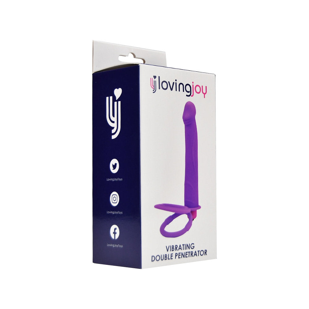 Loving Joy Double Penetration Strap-On – Silicone Vibrator 5 Inch > Dildos > Strap On Dildos - Tophatter Daily Deals