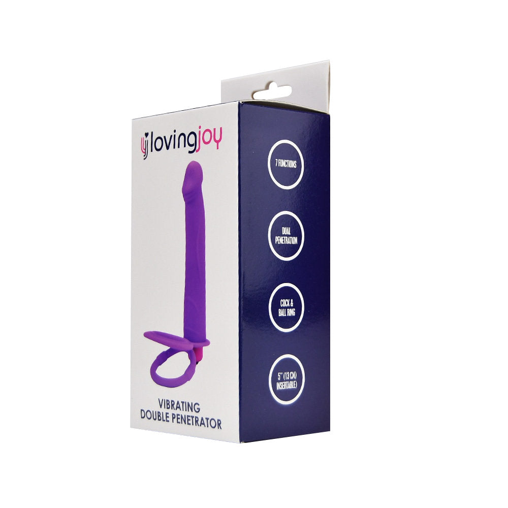 Loving Joy Double Penetration Strap-On – Silicone Vibrator 5 Inch > Dildos > Strap On Dildos - Tophatter Daily Deals