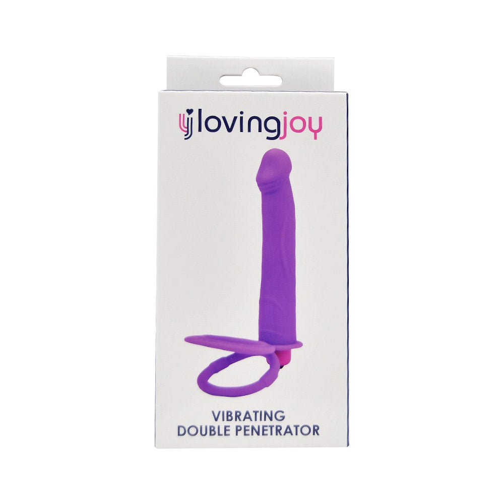 Loving Joy Double Penetration Strap-On – Silicone Vibrator 5 Inch > Dildos > Strap On Dildos - Tophatter Daily Deals