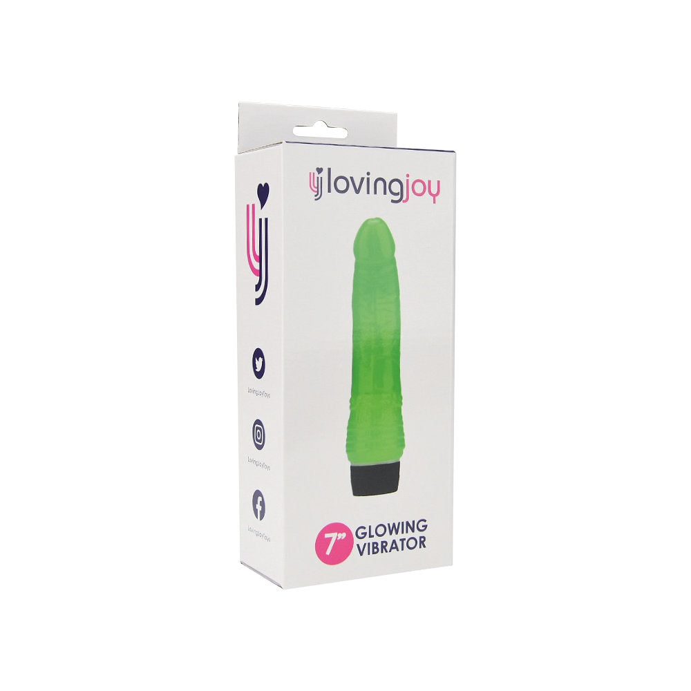 Loving Joy 7 Inch Realistic Vibrator – Glow in the Dark Waterproof Vibrator > Vibrators > Standard Vibrators - Tophatter Daily Deals