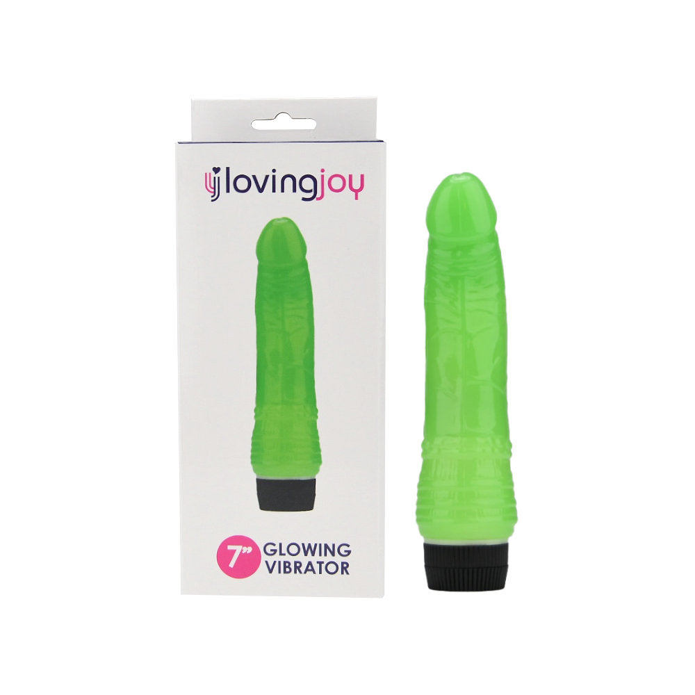 Loving Joy 7 Inch Realistic Vibrator – Glow in the Dark Waterproof Vibrator > Vibrators > Standard Vibrators - Tophatter Daily Deals