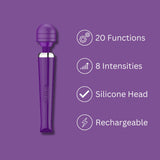 Loving Joy Rechargeable Magic Wand – 20 Mode USB Rechargeable Vibrator > Sex Toys > Massage Wands - Tophatter Daily Deals
