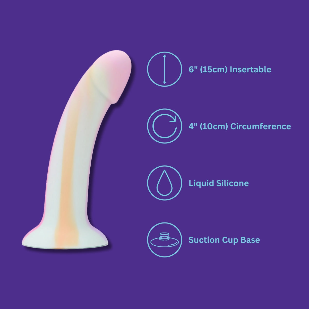 Mina Minty – 7 Inch Silicone Dildo with Suction Cup Base > Dildos > Realistic Dildos - Tophatter Daily Deals