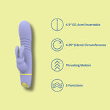 Mina Tide – Waterproof 4.5 Inch Thrusting Rabbit Vibrator > Vibrators > Ladies > Rabbit - Tophatter Daily Deals