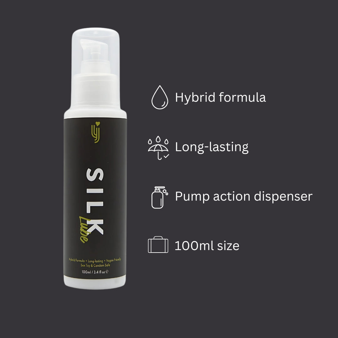 Loving Joy Silk Hybrid Lubricant 100ml – Long-Lasting Vegan Lubricant > Lube > Hybrid - Tophatter Daily Deals