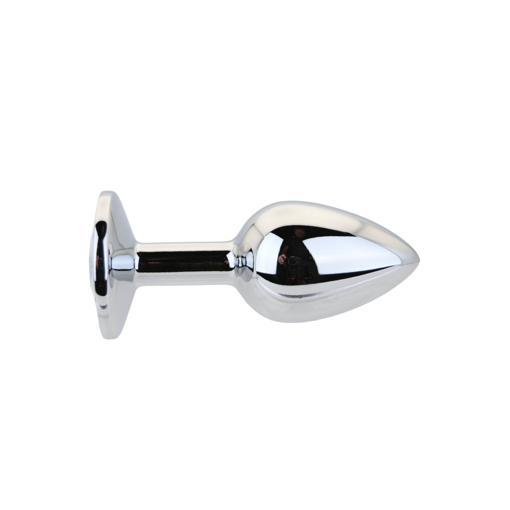 Toosh Silver Metal Butt Plug Small (Clear Stone) – Smooth Small Butt Plug > Anal Range > Jewel Butt Plugs - Tophatter Daily Deals