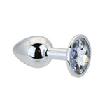 Toosh Silver Metal Butt Plug Small (Clear Stone) – Smooth Small Butt Plug > Anal Range > Jewel Butt Plugs - Tophatter Daily Deals