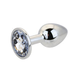 Toosh Silver Metal Butt Plug Small (Clear Stone) – Smooth Small Butt Plug > Anal Range > Jewel Butt Plugs - Tophatter Daily Deals