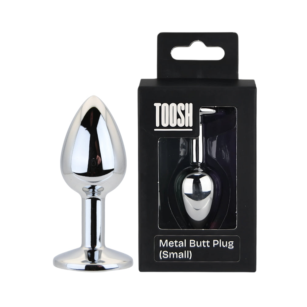 Toosh Silver Metal Butt Plug Small (Clear Stone) – Smooth Small Butt Plug > Anal Range > Jewel Butt Plugs - Tophatter Daily Deals