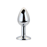 Toosh Silver Metal Butt Plug Small (Clear Stone) – Smooth Small Butt Plug > Anal Range > Jewel Butt Plugs - Tophatter Daily Deals
