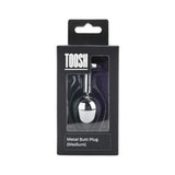 Toosh Silver Medium Metal Butt Plug with Clear Stone Base > Anal Range > Jewel Butt Plugs - Tophatter Daily Deals