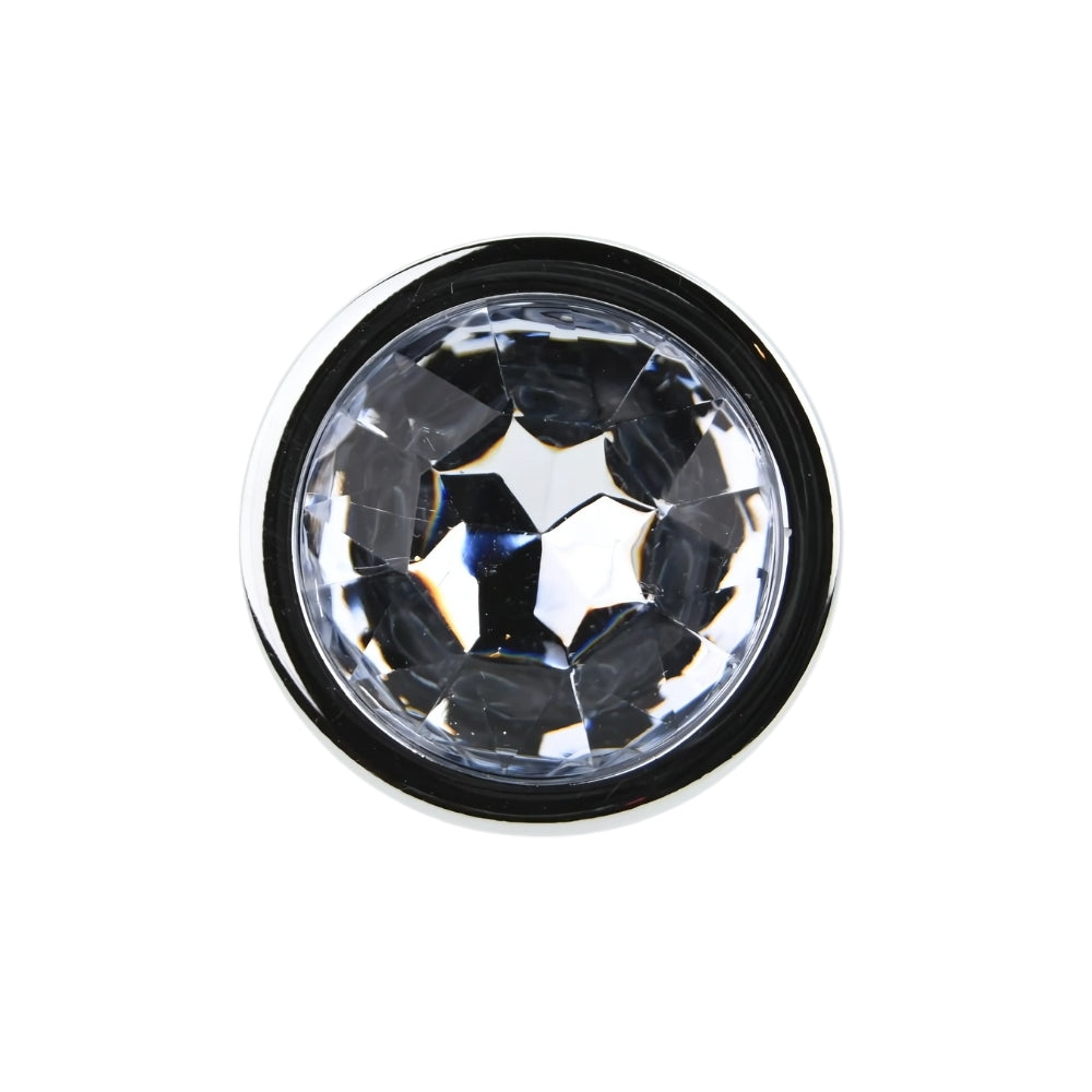 Toosh Silver Medium Metal Butt Plug with Clear Stone Base > Anal Range > Jewel Butt Plugs - Tophatter Daily Deals