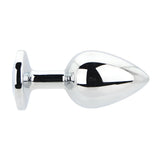 Toosh Silver Large Metal Butt Plug with Clear Stone Jewel > Anal Range > Jewel Butt Plugs - Tophatter Daily Deals