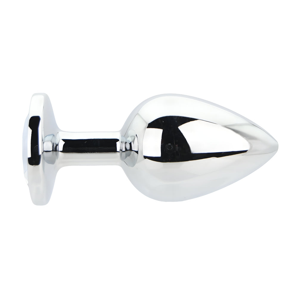 Toosh Silver Large Metal Butt Plug with Clear Stone Jewel > Anal Range > Jewel Butt Plugs - Tophatter Daily Deals