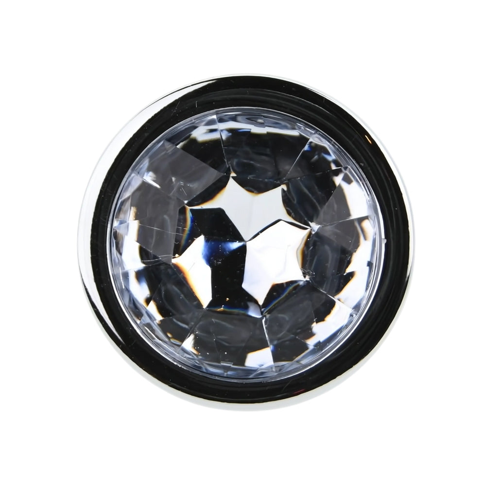 Toosh Silver Large Metal Butt Plug with Clear Stone Jewel > Anal Range > Jewel Butt Plugs - Tophatter Daily Deals