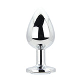 Toosh Silver Large Metal Butt Plug with Clear Stone Jewel > Anal Range > Jewel Butt Plugs - Tophatter Daily Deals