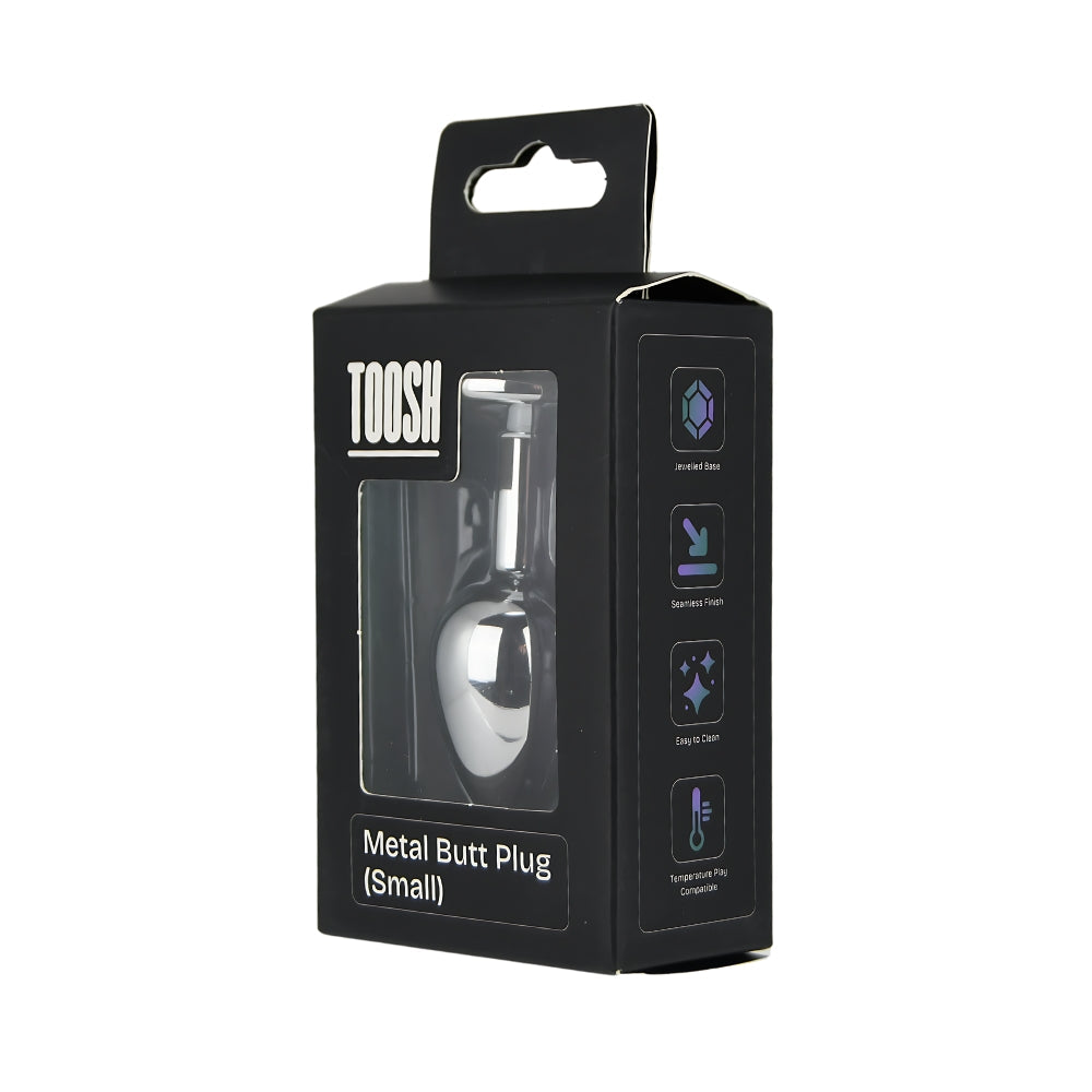 Toosh Heart Shaped Silver Small Butt Plug with Red Stone Jewel > Anal Range > Jewel Butt Plugs - Tophatter Daily Deals