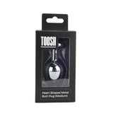 Toosh Heart Shaped Medium Silver Butt Plug with Red Stone Jewel > Anal Range > Jewel Butt Plugs - Tophatter Daily Deals