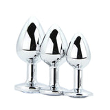 Toosh Metal Butt Plug Set of 3 – Small, Medium, Large Jewelled Base Butt Plugs > Anal Range > Butt Plug Kits - Tophatter Daily Deals
