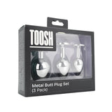 Toosh Metal Butt Plug Set of 3 – Small, Medium, Large Jewelled Base Butt Plugs > Anal Range > Butt Plug Kits - Tophatter Daily Deals