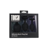 Toosh Silicone Butt Plug Set of 3 Small to Large – Jewelled Base Butt Plug > Anal Range > Butt Plug Kits - Tophatter Daily Deals