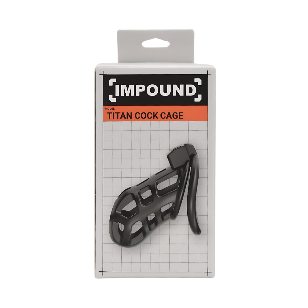 Impound Titan (Black) – Chastity Cage with Multiple Base Rings > Bondage Gear > Male Chastity - Tophatter Daily Deals