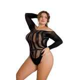 Loving Joy Plus Size Long Sleeved Cut Out Back Bodysuit – Lingerie > Clothes > Plus Size Lingerie - Tophatter Daily Deals