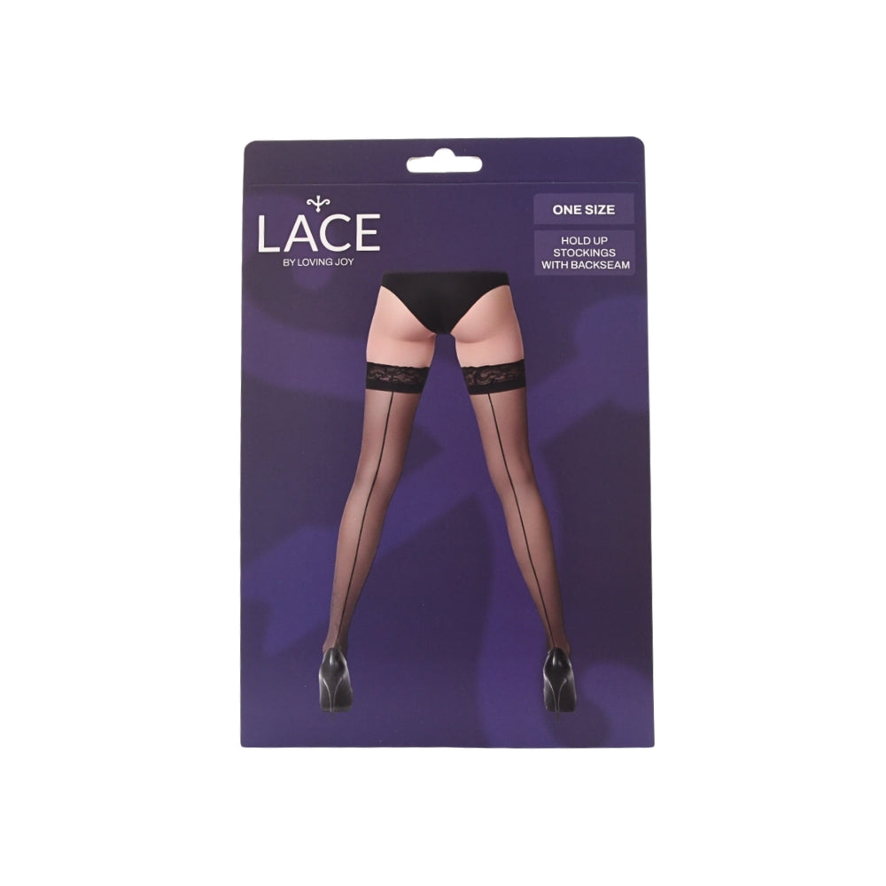 Lace By LJ Sheer Hold Up Stockings With Backseam – Sheer Stockings > Clothes > Hosiery > Stockings - Tophatter Daily Deals