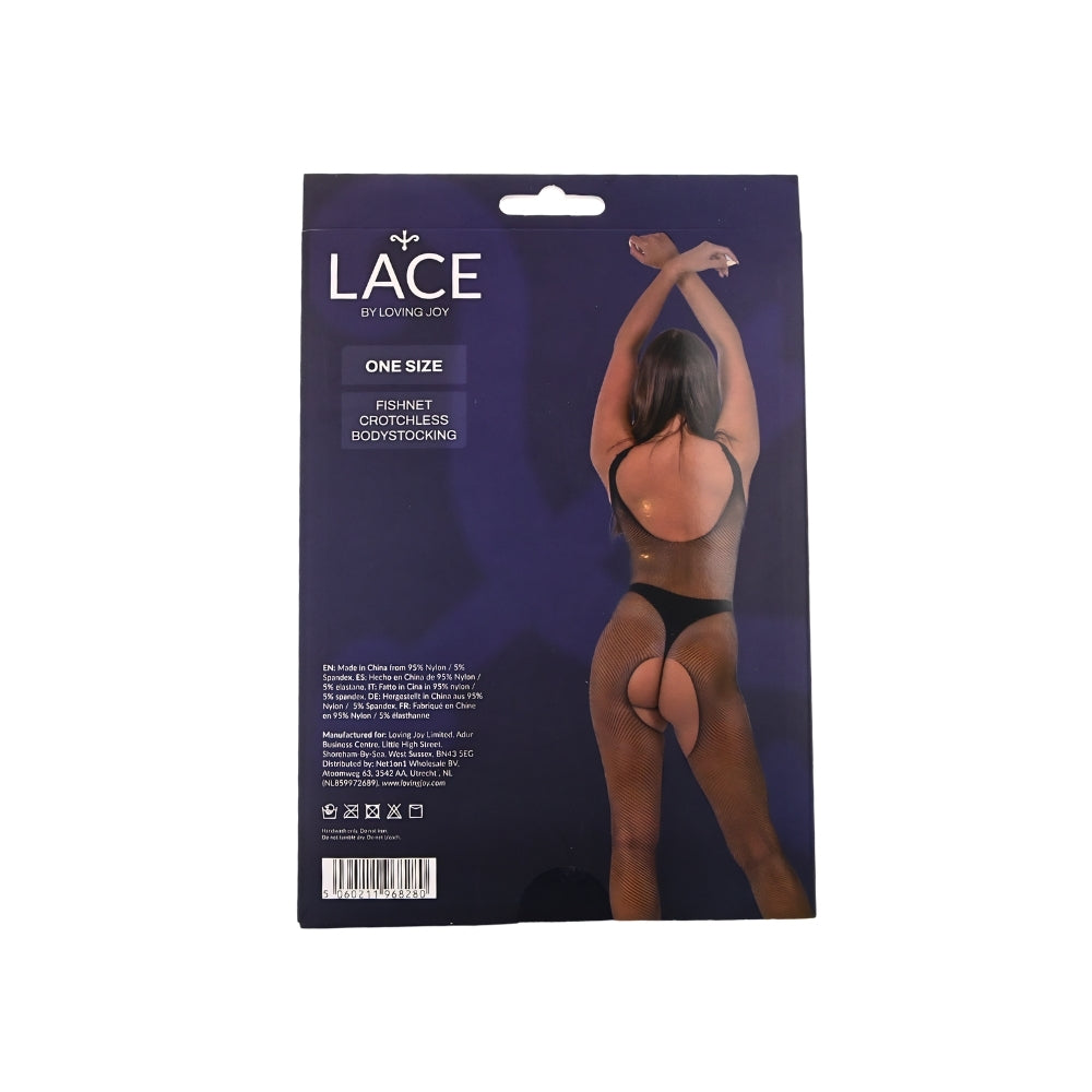 Lace By LJ Fishnet Crotchless Bodystocking – Sleeveless Lingerie > Clothes > Bodies and Playsuits - Tophatter Daily Deals