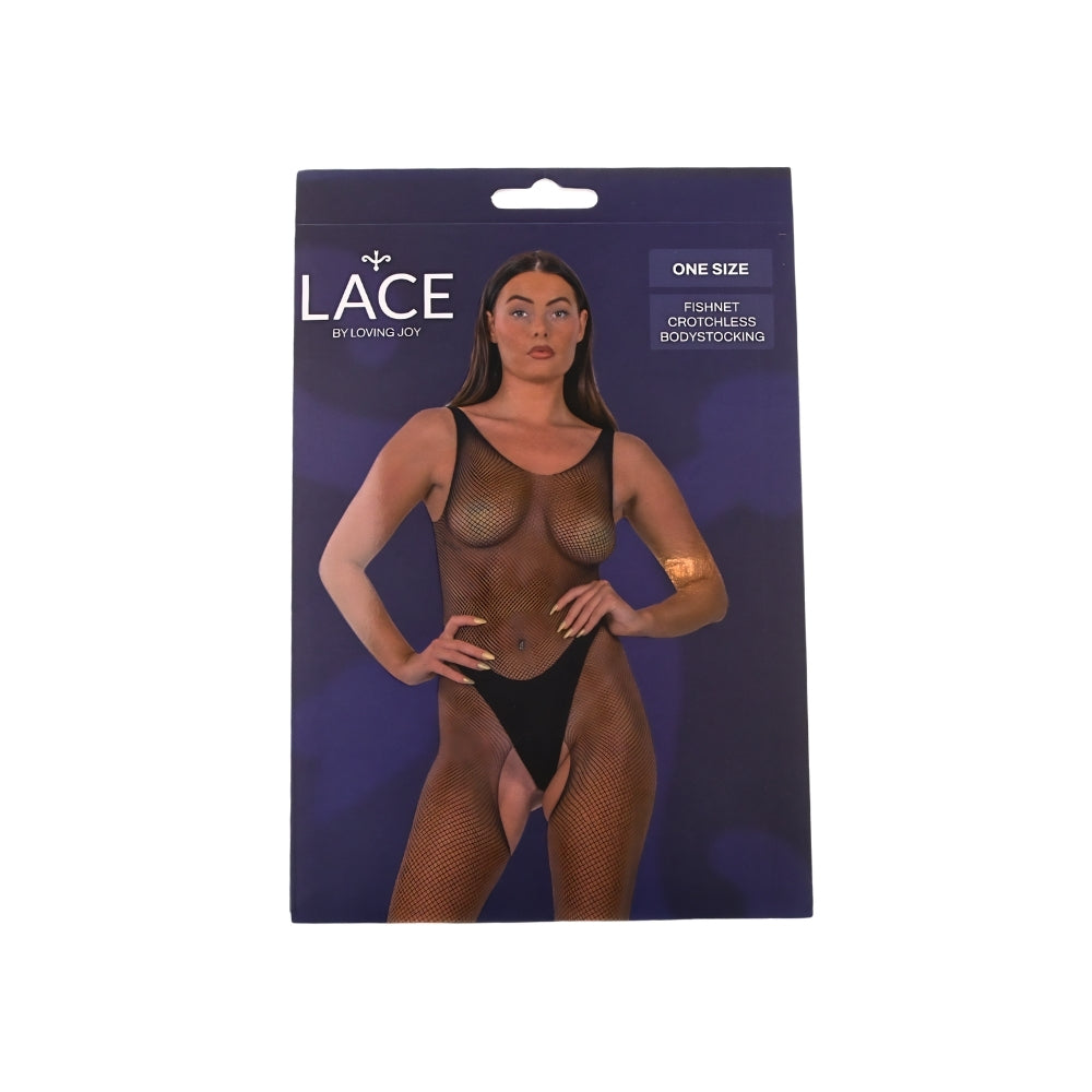 Lace By LJ Fishnet Crotchless Bodystocking – Sleeveless Lingerie > Clothes > Bodies and Playsuits - Tophatter Daily Deals