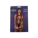 Lace by LJ Cut Out Lace Suspender Bodystocking – Lingerie > Clothes > Bodies and Playsuits - Tophatter Daily Deals