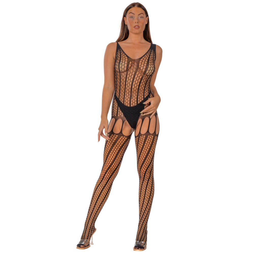 Lace by LJ Crochet Bodystocking with Lace Up Back – Bodystocking > Clothes > Bodies and Playsuits - Tophatter Daily Deals