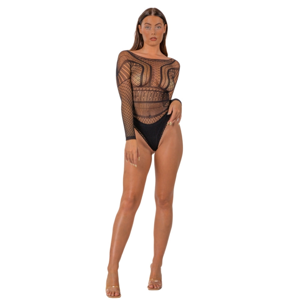 Lace by LJ Seamless Long Sleeved Bodysuit – Lace Lingerie > Clothes > Bodies and Playsuits - Tophatter Daily Deals