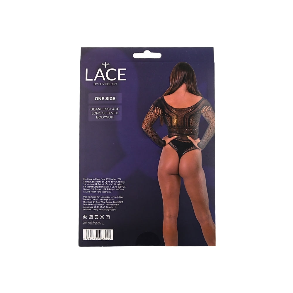 Lace by LJ Seamless Long Sleeved Bodysuit – Lace Lingerie > Clothes > Bodies and Playsuits - Tophatter Daily Deals