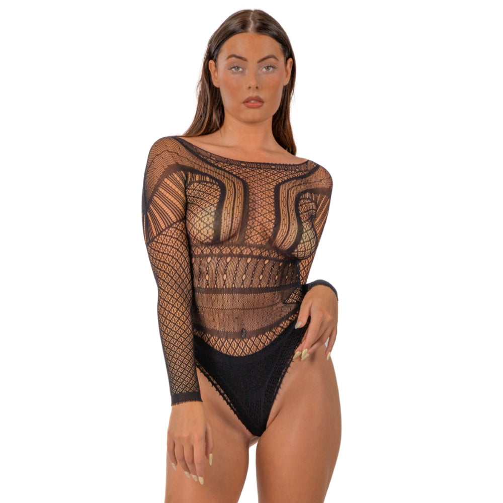 Lace by LJ Seamless Long Sleeved Bodysuit – Lace Lingerie > Clothes > Bodies and Playsuits - Tophatter Daily Deals