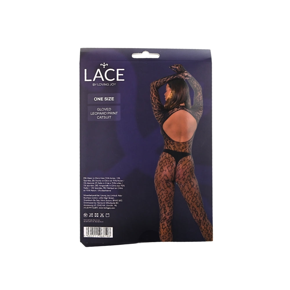 Lace by LJ Gloved Leopard Print Catsuit – Full-Length Catsuit > Clothes > Costumes > Womens - Tophatter Daily Deals